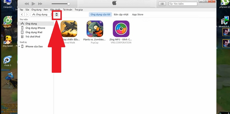 Cài đặt ứng dụng thông qua iTunes - Bước 3